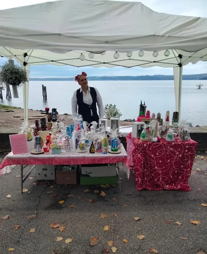 Lo stand di Rodicart in riva al lago